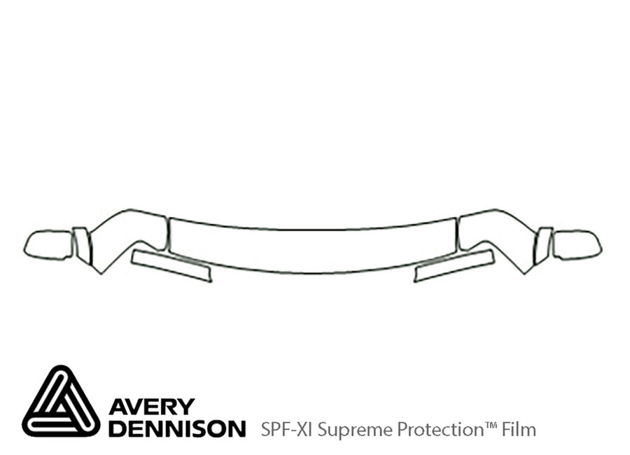 safari Avery Dennison Clear Bra Hood Precut PPF Diagram