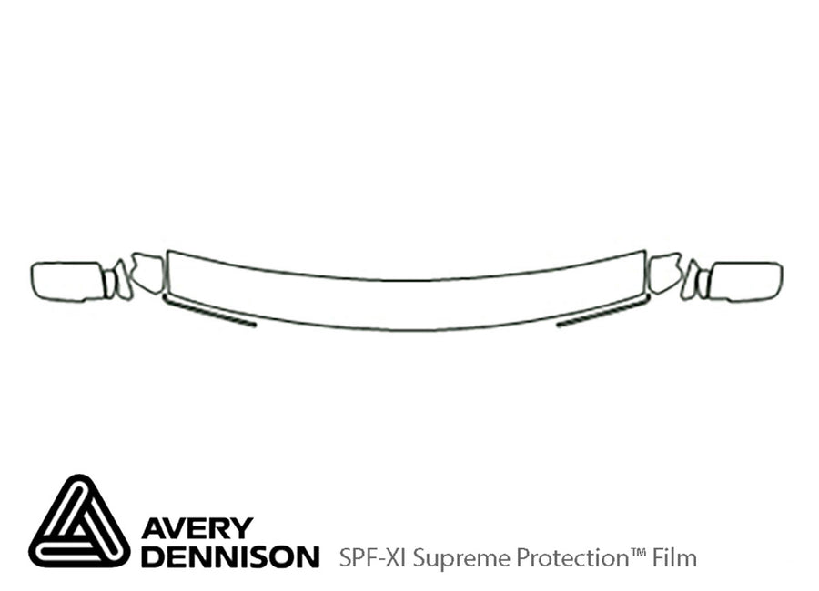 sierra Avery Dennison Clear Bra Hood Precut PPF Diagram