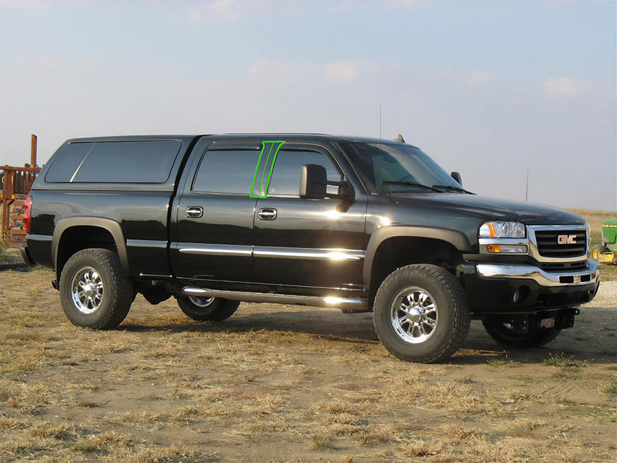 gmc sierra 2000-2006 (extended cab) Pillar Post Trim Installation Location