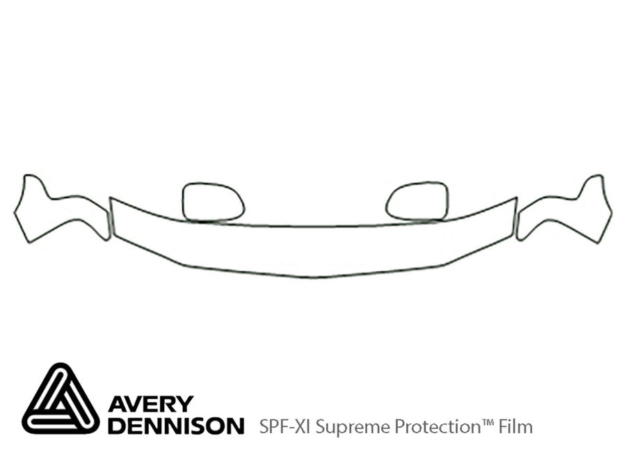 sierra Avery Dennison Clear Bra Hood Precut PPF Diagram
