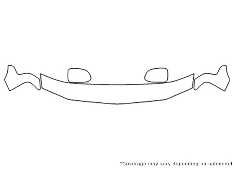 sierra Avery Dennison Clear Bra Hood Precut PPF Diagram