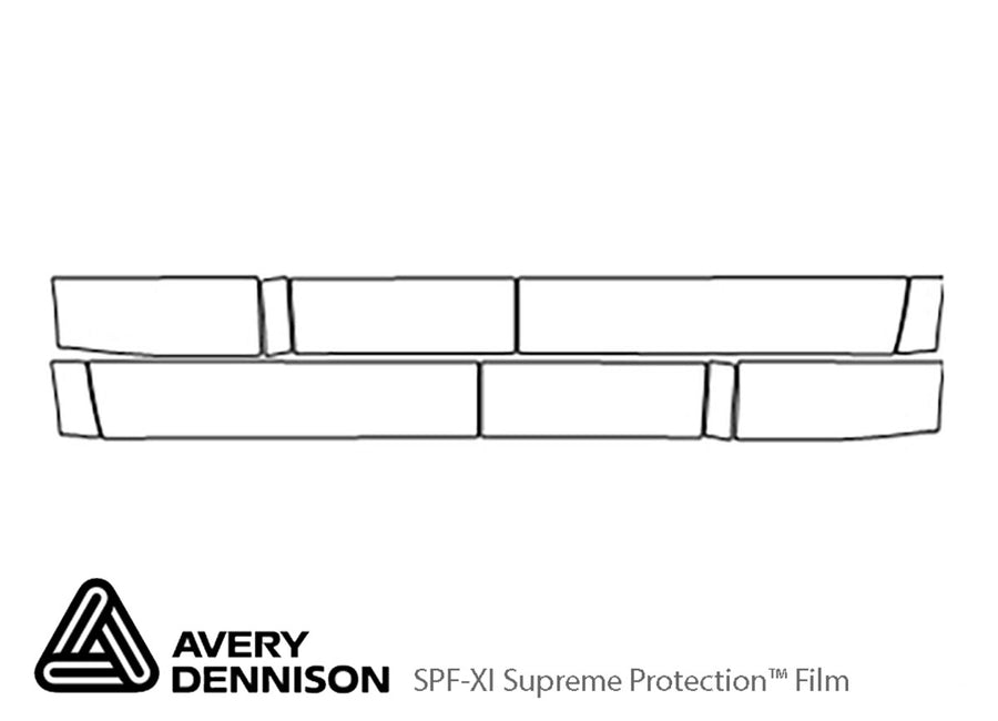 sierra Avery Dennison Clear Bra Door Cup Precut PPF Diagram