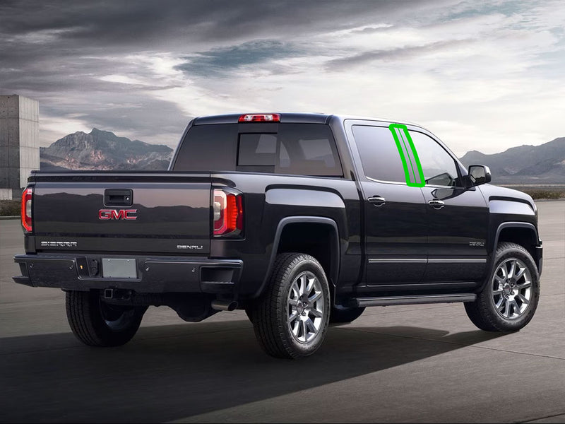 gmc sierra 2014-2018 (1500 crew / extended cab) Pillar Post Trim Installation Location