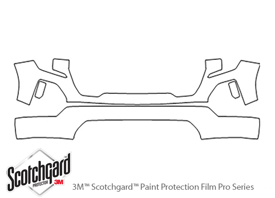 sierra 3M Clear Bra Bumper Precut PPF Diagram