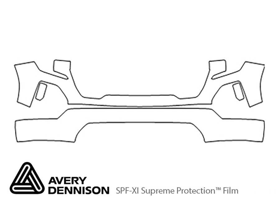 sierra Avery Dennison Clear Bra Bumper Precut PPF Diagram
