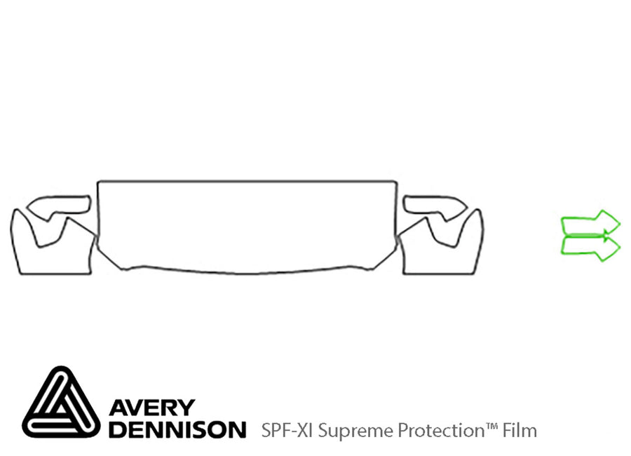 sierra Avery Dennison Clear Bra Hood Precut PPF Diagram
