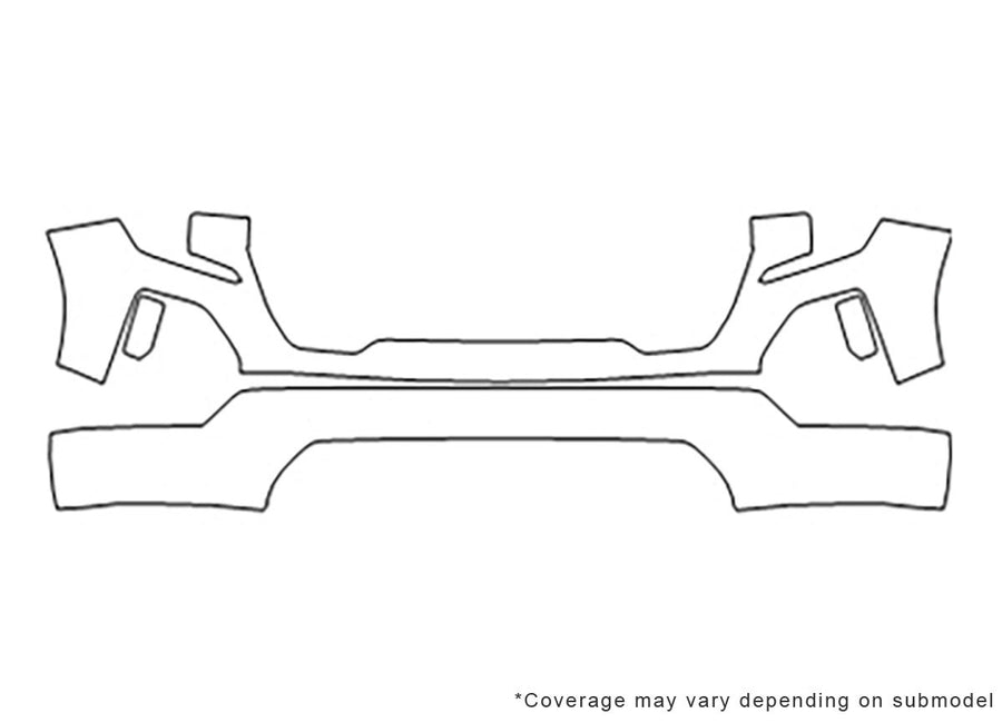 sierra 3M Clear Bra Bumper Precut PPF Diagram