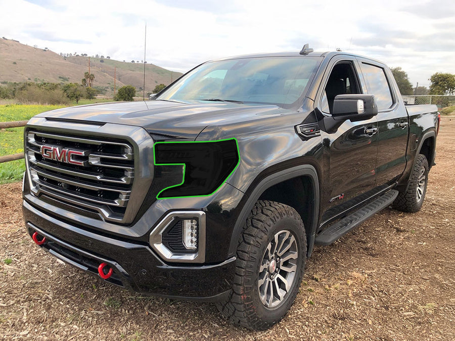 gmc sierra 2019-2021 (1500) Headlight Tint Location