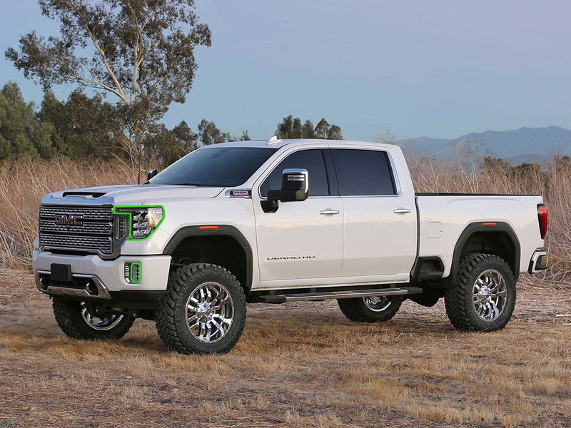 gmc sierra 2020-2023 (2500 / 3500) Headlight Protection Installation Location