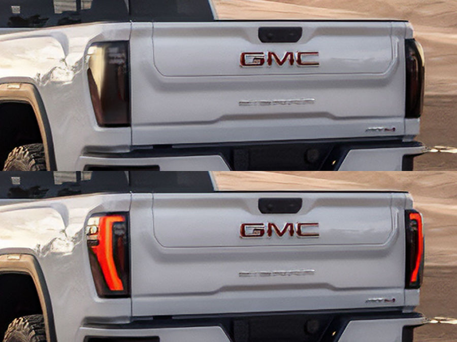 sierra (2500 / 3500 led) Before and After Smoked Taillights