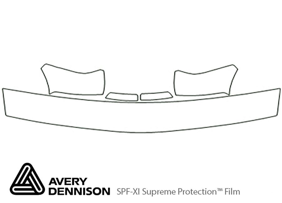 sonoma Avery Dennison Clear Bra Hood Precut PPF Diagram