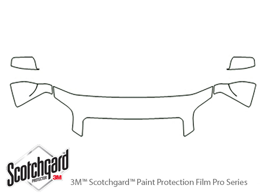 terrain 3M Clear Bra Hood Precut PPF Diagram