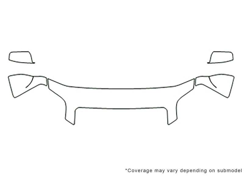terrain 3M Clear Bra Hood Precut PPF Diagram