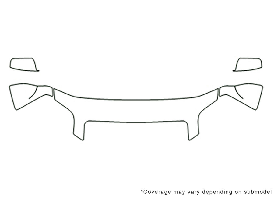 terrain 3M Clear Bra Hood Precut PPF Diagram