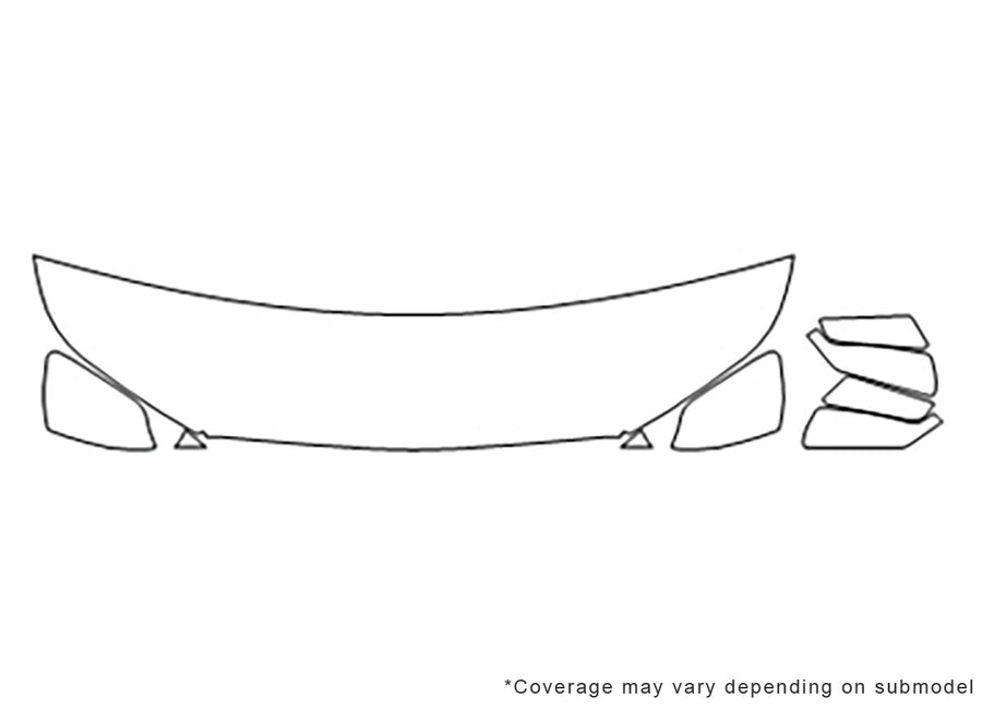 terrain Avery Dennison Clear Bra Hood Precut PPF Diagram