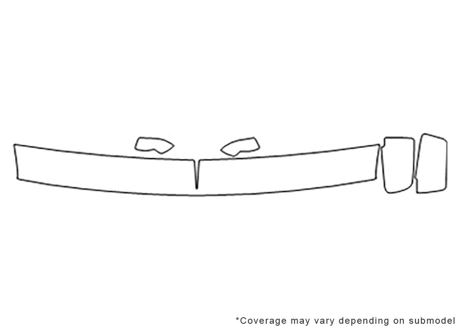 yukon Avery Dennison Clear Bra Hood Precut PPF Diagram