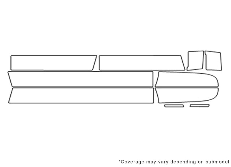 yukon 3M Clear Bra Door Cup Precut PPF Diagram
