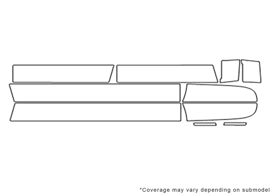 yukon 3M Clear Bra Door Cup Precut PPF Diagram