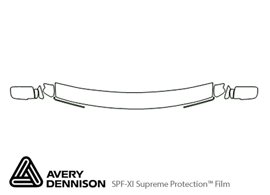 yukon Avery Dennison Clear Bra Hood Precut PPF Diagram