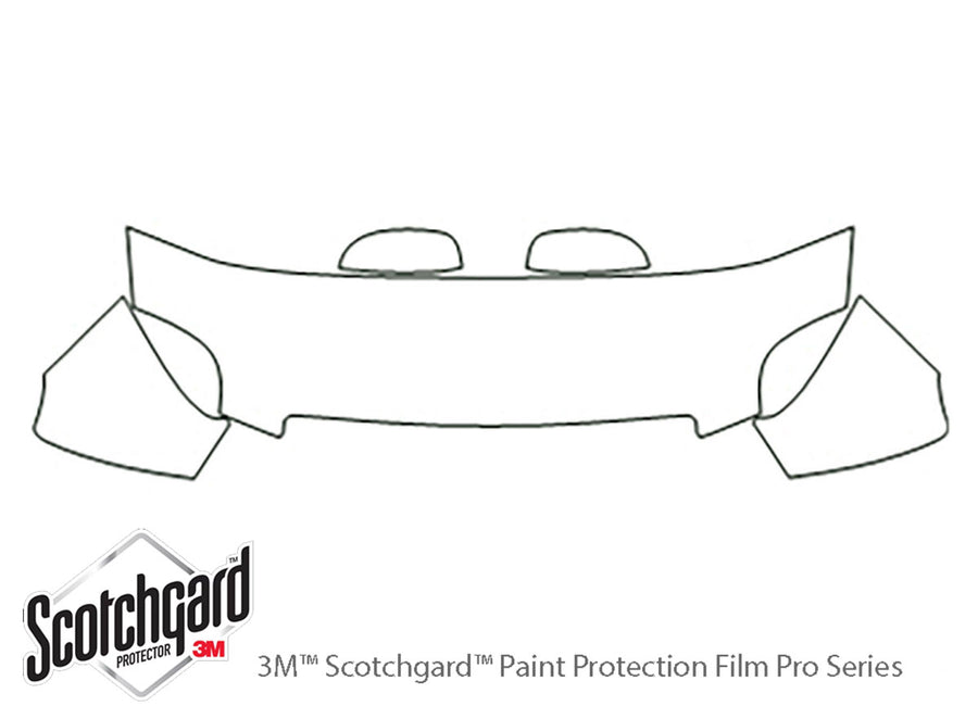 yukon 3M Clear Bra Hood Precut PPF Diagram