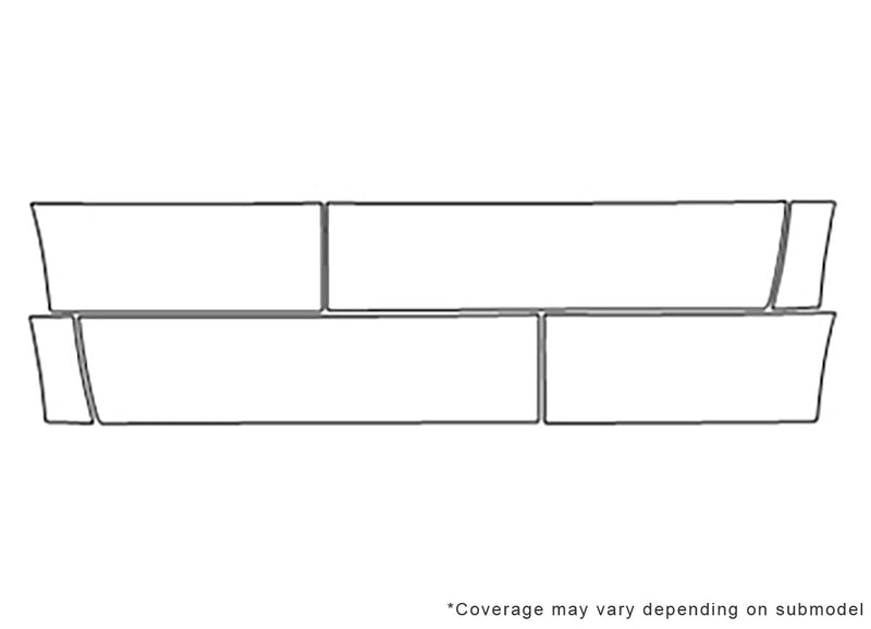 yukon Avery Dennison Clear Bra Door Cup Precut PPF Diagram