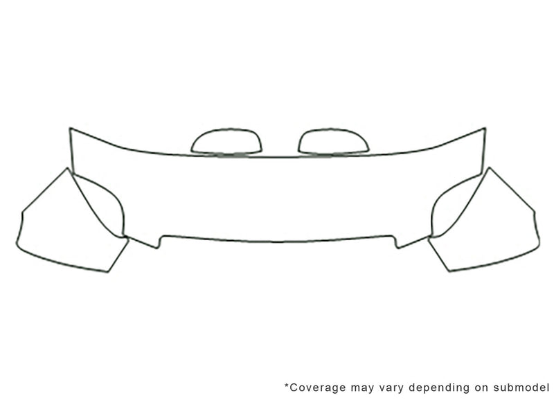 yukon Avery Dennison Clear Bra Hood Precut PPF Diagram