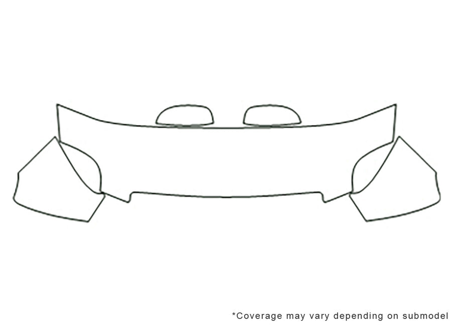 yukon Avery Dennison Clear Bra Hood Precut PPF Diagram