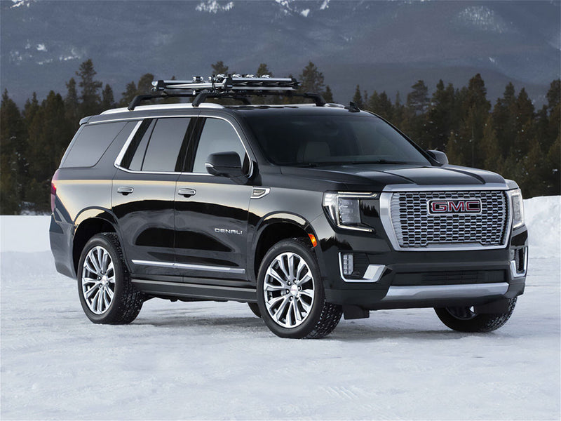 gmc yukon 2021-2023 Brushed Aluminum Black Pillar Trim