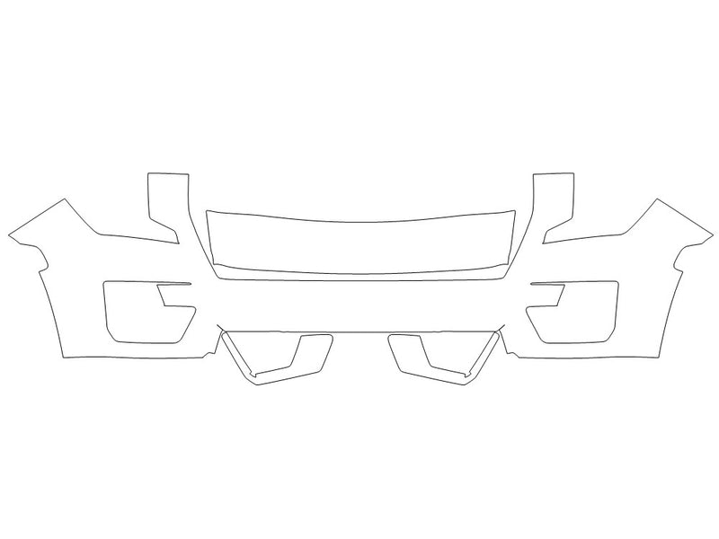 yukon Avery Dennison Clear Bra Bumper Precut PPF Diagram