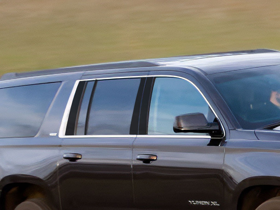 gmc yukon 2015-2020 (xl) Gloss Black Pillar Cover Diagram