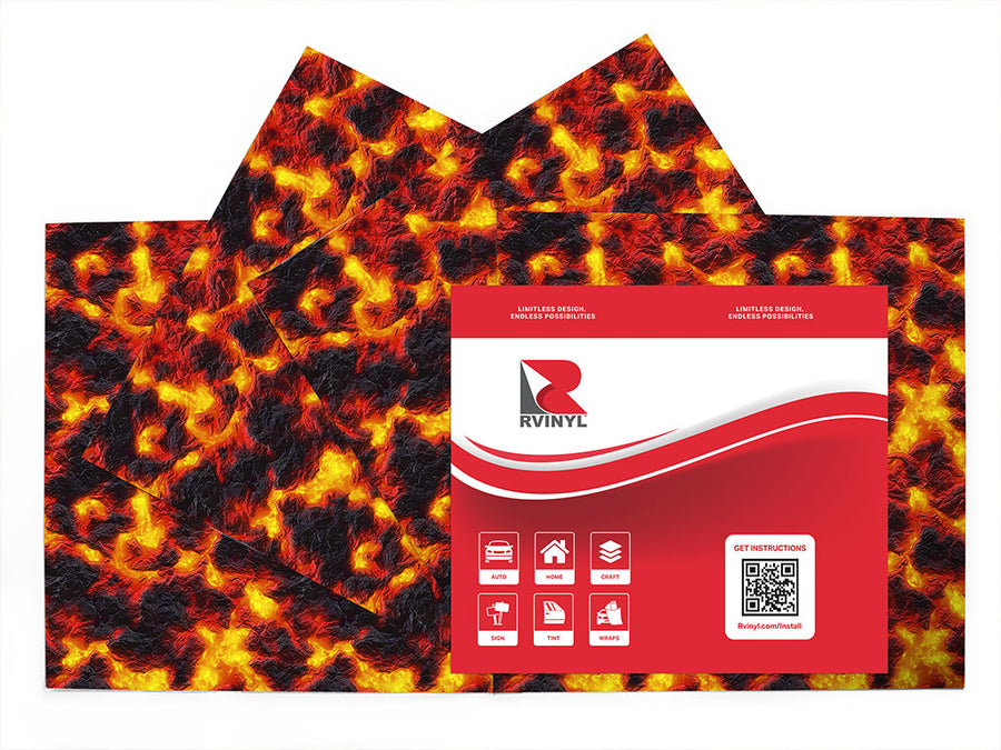 god vulcan lava Craft Vinyl Sheet Pack