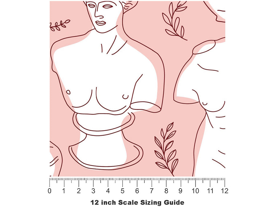 Goddess Venus Greco Roman Vinyl Film Pattern Size 12 inch Scale~Rwraps Goddess Venus Greco Roman Sizing Chart~2