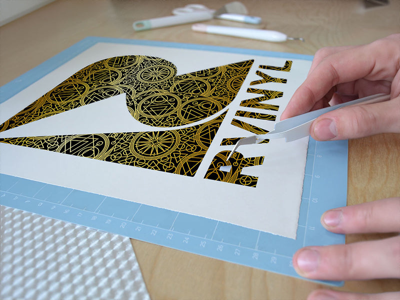 gold alchemy mandala Easy Weed Craft Vinyl