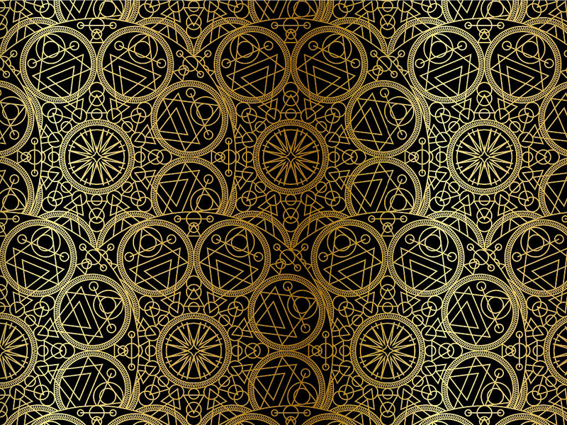 Gold Alchemy Mandala Vinyl Wrap Pattern~Rwraps Series 914 Digitally Printed Vinyl Wrap~0