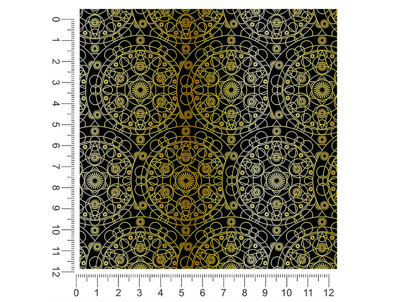 gold cylindrical mandala 1ft x 1ft Craft Sheets