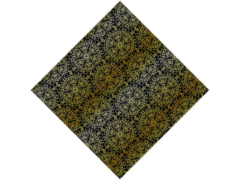 Gold Cylindrical Mandala Vinyl Wrap Pattern