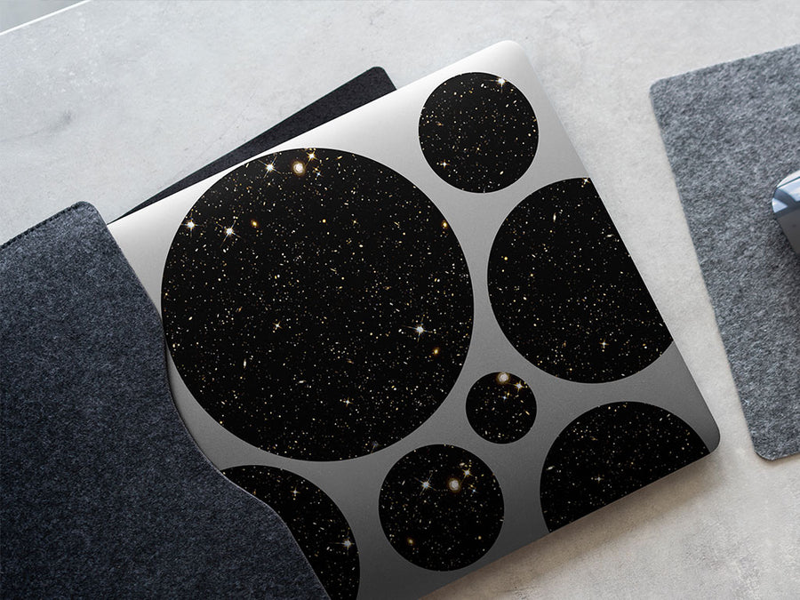 gold field science fiction DIY Laptop Stickers