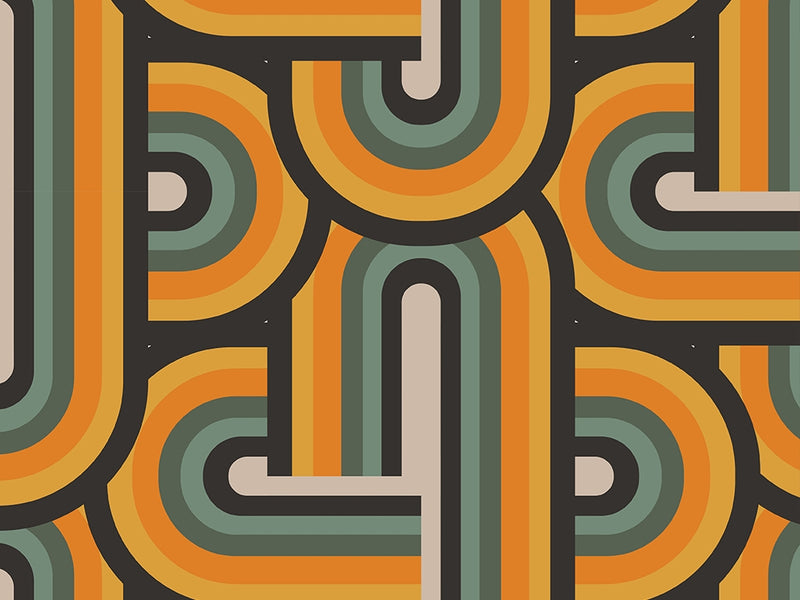 Gold Finger Retro Vinyl Wrap Pattern~Rwraps Series 914 Digitally Printed Vinyl Wrap~0
