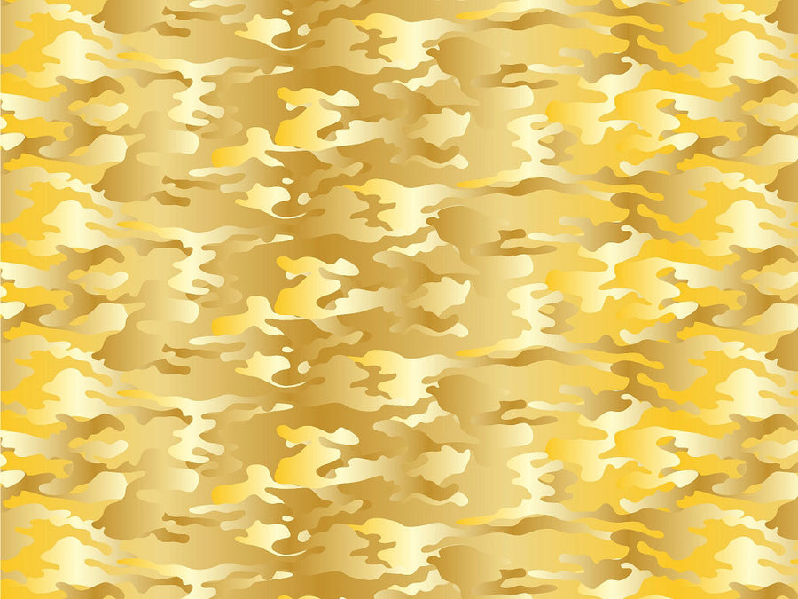 Gold Foil Camouflage Vinyl Wrap Pattern~Rwraps Series 914 Digitally Printed Vinyl Wrap~0