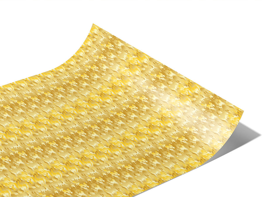 Gold Foil Camouflage Vinyl Wraps~Rwraps Series 914 Digitally Printed Vinyl Wrap~1