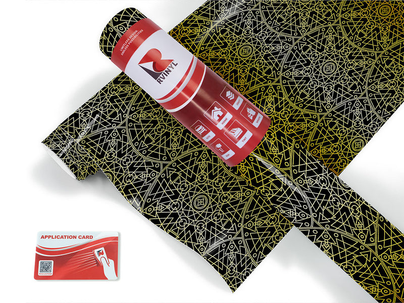 gold geometric mandala Craft Vinyl Roll