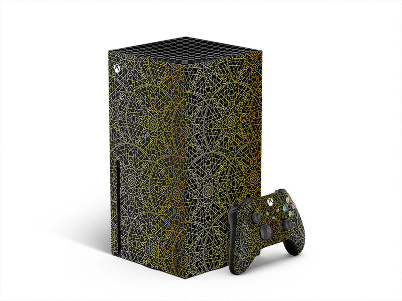 gold geometric mandala XBOX DIY Decal