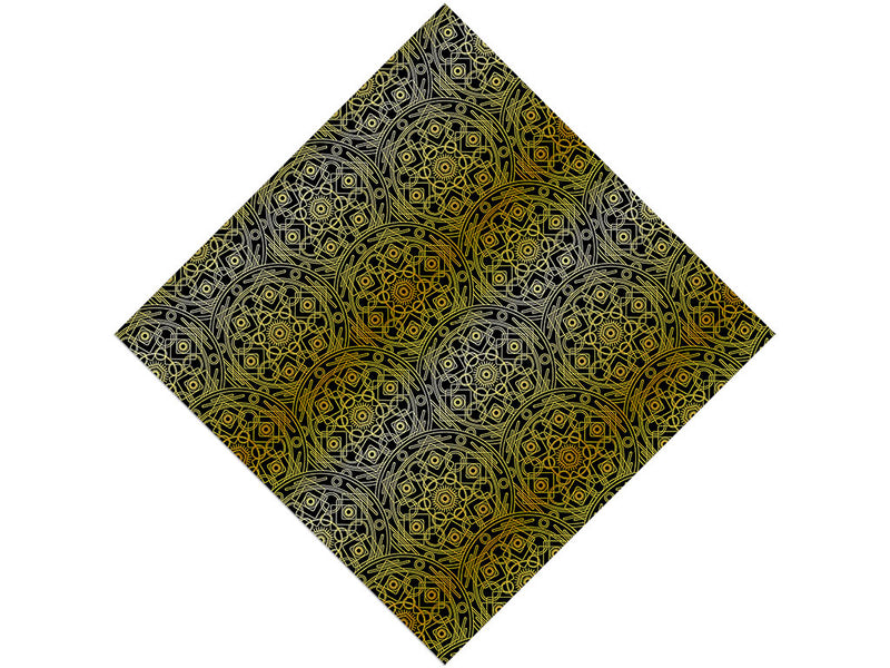 Gold Polygons Mandala Vinyl Wrap Pattern