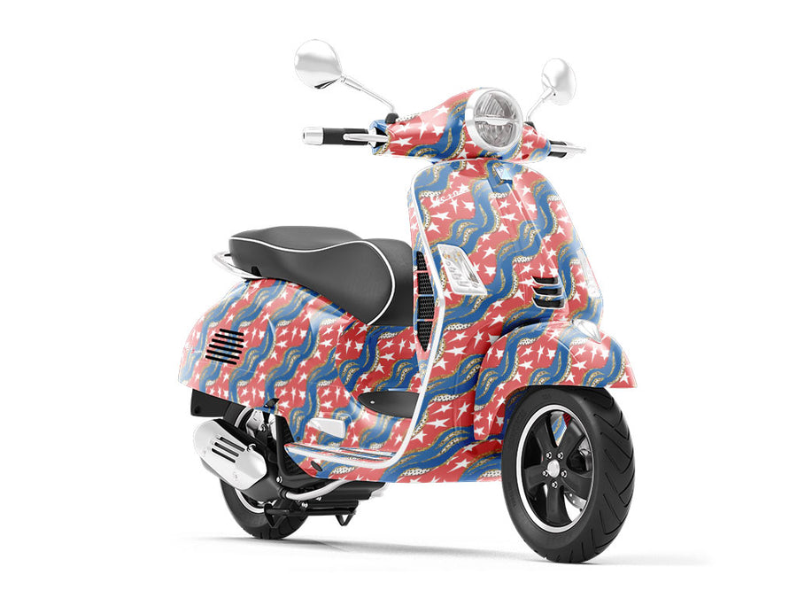 Gold Rush Americana Vespa Scooter Wrap Film