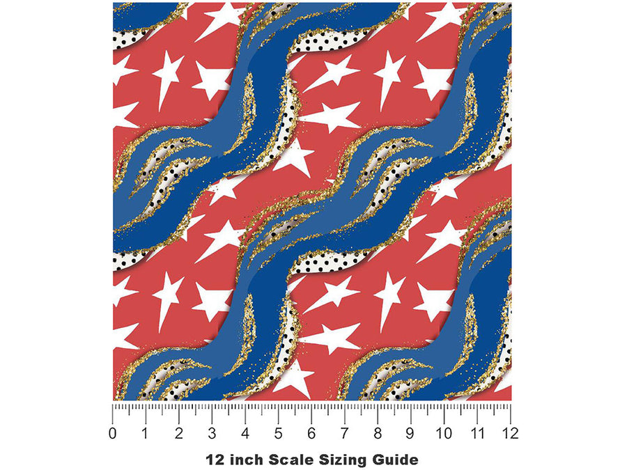 Gold Rush Americana Vinyl Film Pattern Size 12 inch Scale~Rwraps Gold Rush Americana Sizing Chart~3
