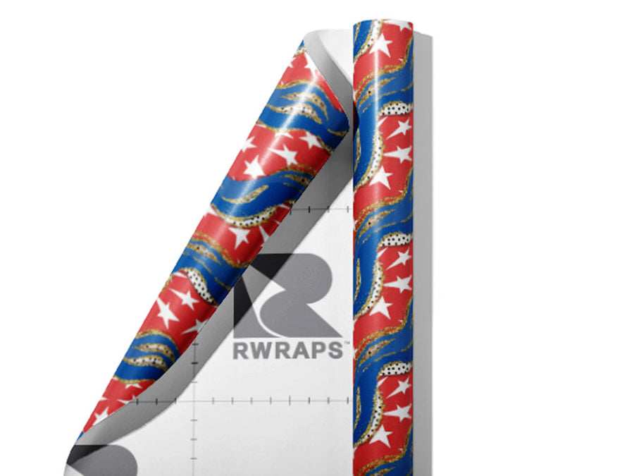 Gold Rush Americana Wrap Film Sheets~Rwraps Series 914 Gold Rush Americana Scrolled Sheet~4