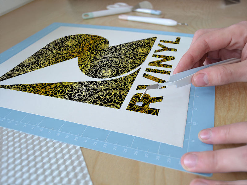 gold venn mandala Easy Weed Craft Vinyl