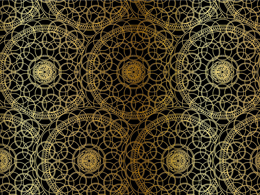 Gold Venn Mandala Vinyl Wrap Pattern~Rwraps Series 914 Digitally Printed Vinyl Wrap~0