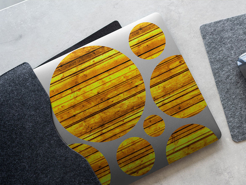 gold DIY Laptop Stickers