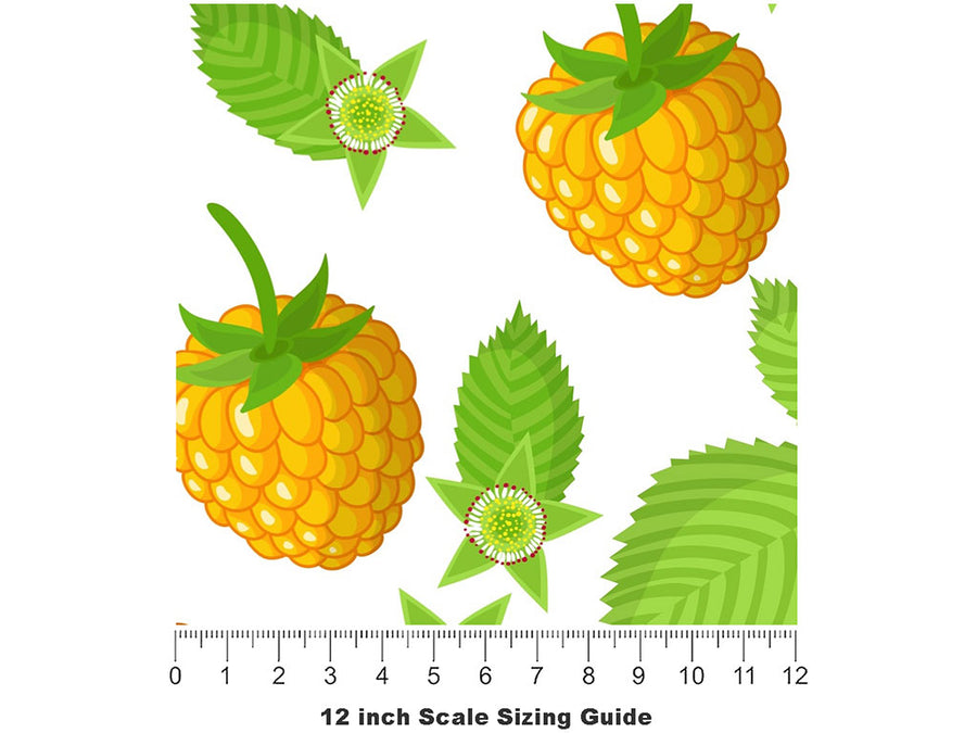 Golden Anne Fruit Vinyl Film Pattern Size 12 inch Scale~Rwraps Golden Anne Fruit Sizing Chart~2
